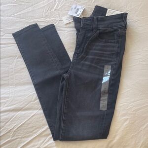 American Eagle Outfitters Women's Dark Gray Skinny Jeans